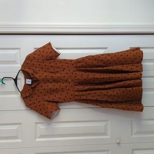 Son de Flor linen polka dot mini dress with pockets NWT